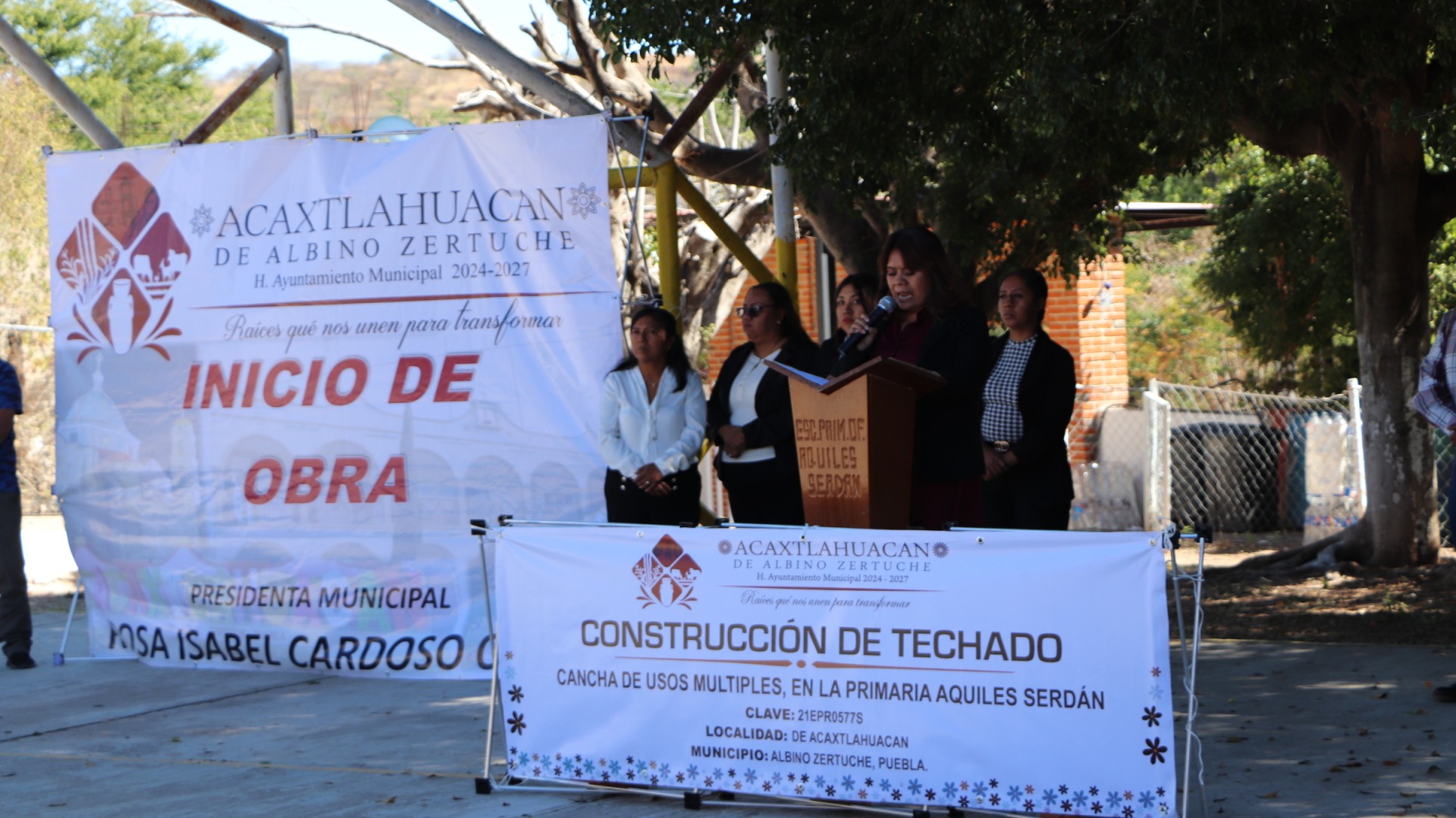 INICIO DE OBRA DE TECHADO DE LA PRIMARIA